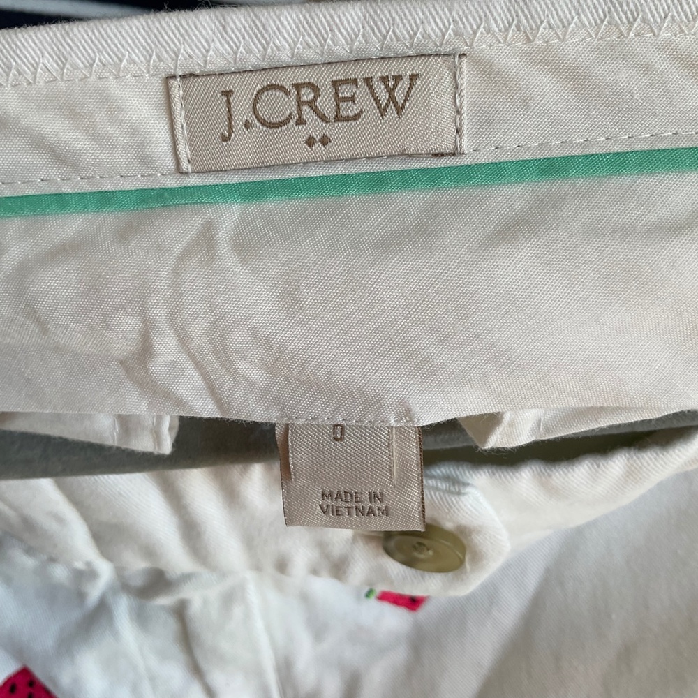 J. Crew Watermelon Embroidered Chino Shorts - Picture 3 of 3